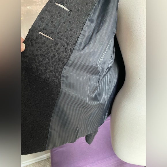 Marc Aurel Black textured Two Button Blazer‎ Size 38 - Picture 8 of 11